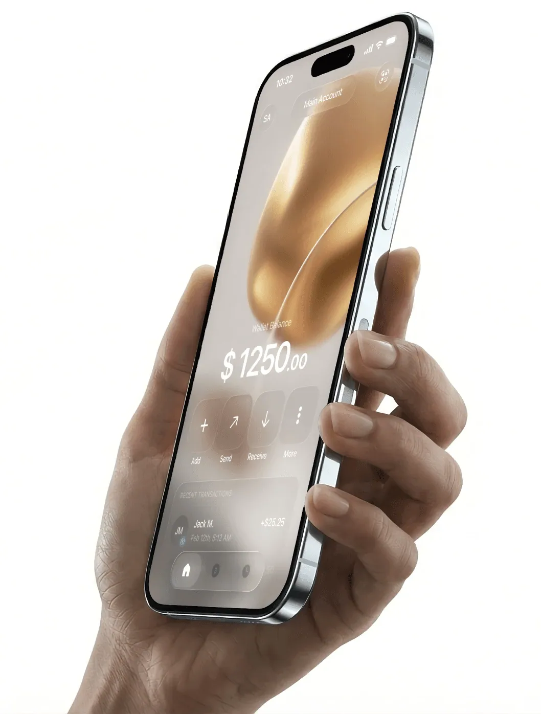 Handheld iPhone showing the Charter app