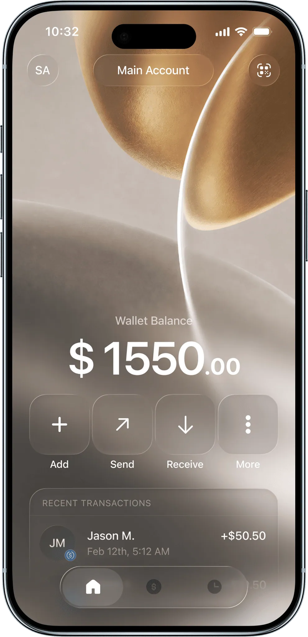 Charter App Home UI